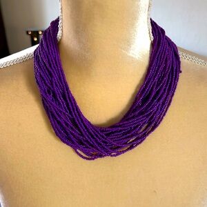 Purple Beaded Necklace